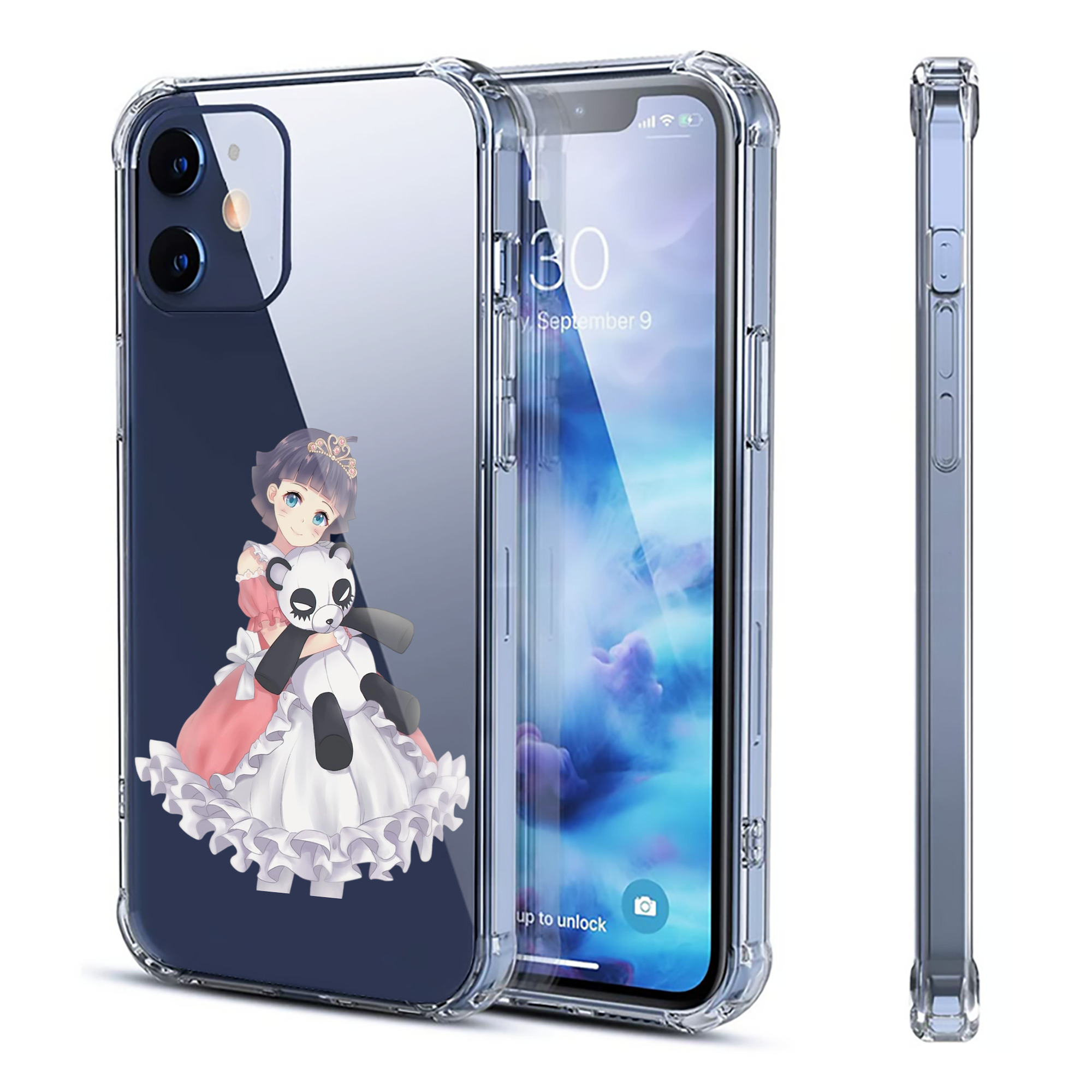 （画像用） NARUTO -ナルト- うずまき ヒマワリ Uzumaki Himawari 【iPhone 12シリーズ対応】透明スマホケース（クリアソフトケース）